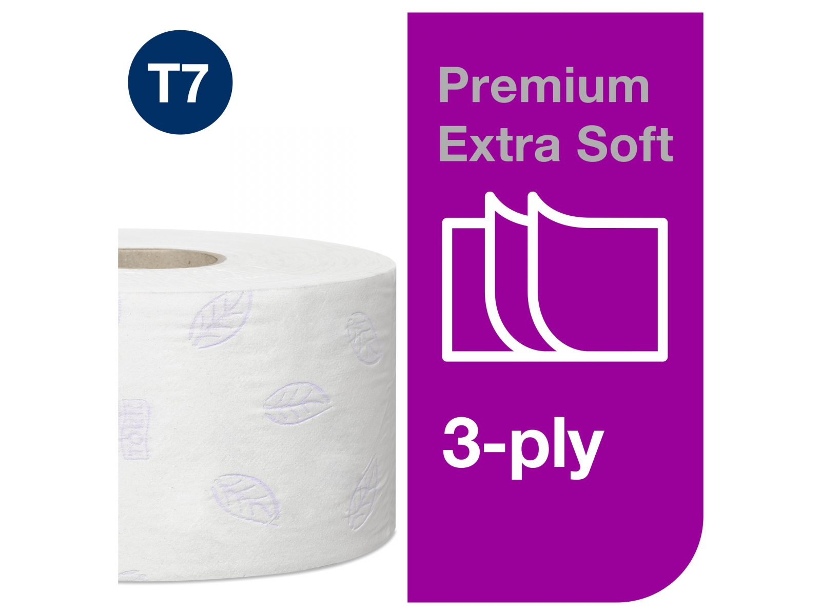 Papier toaletowy Tork 110255 T2 Extra Miękki 3 warstwy zdobiony listkiem 12 x rolek